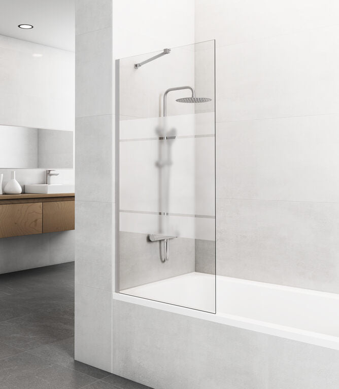 PANEL BAÑERA SCREEN 1F SG NICKEL 85 + BRAZO NICKEL