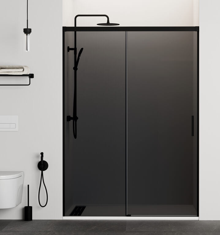MAMPARA BASIC FRON CORR 1F1P FUME NEGRO 115-120 & MAMPARA BASIC FRON CORR 1F1P FUME NEGRO 120-125