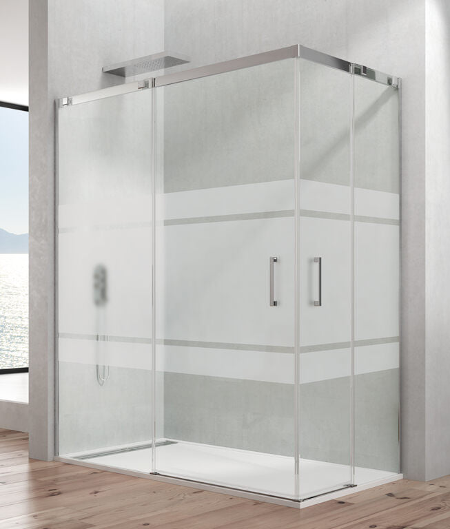 MAMPARA TEMPLE ANGULAR SG CR 70X70 & MAMPARA TEMPLE ANGULAR SG CR 75X75