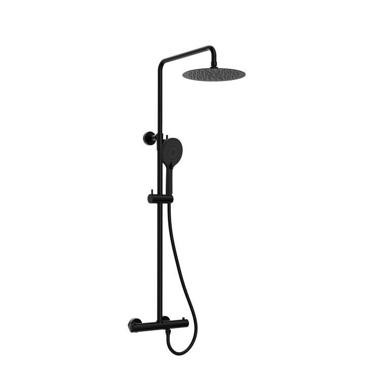 DUCHA ROUND ELITE NEGRA TERMOSTATICA
